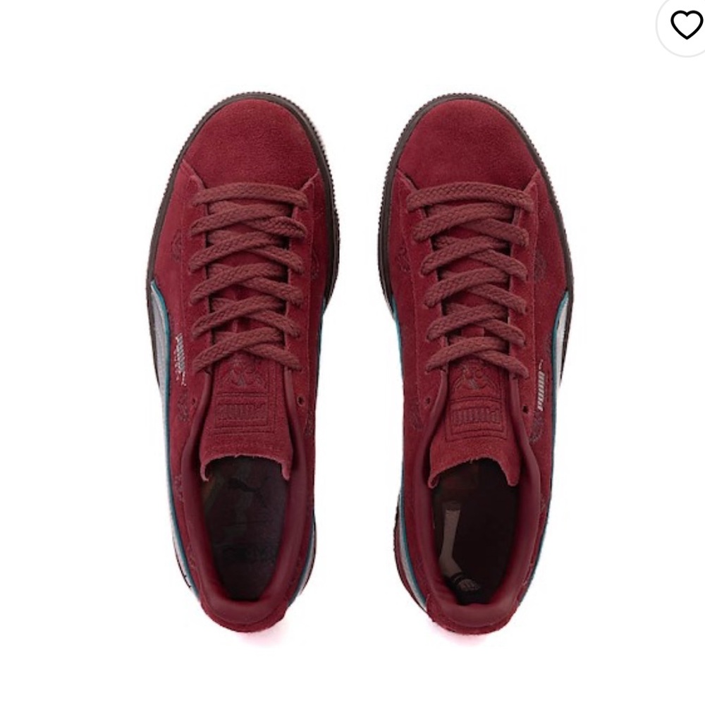 Mens Size 10 Puma One Piece Suede Shanks Athletic Shoe - Regal Red / Future Pink